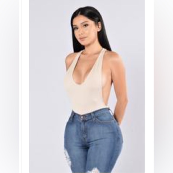 Blush bodysuit - sexy low cut sides - Picture 1 of 3